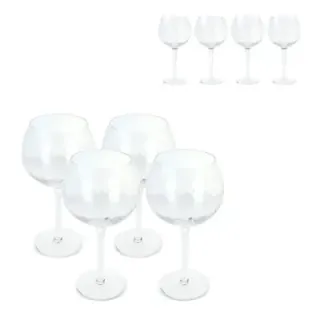 Byon Opacity set of 4 wineglasses with stylish glass pattern 470ml - LT53025 (gadzety reklamowe)
